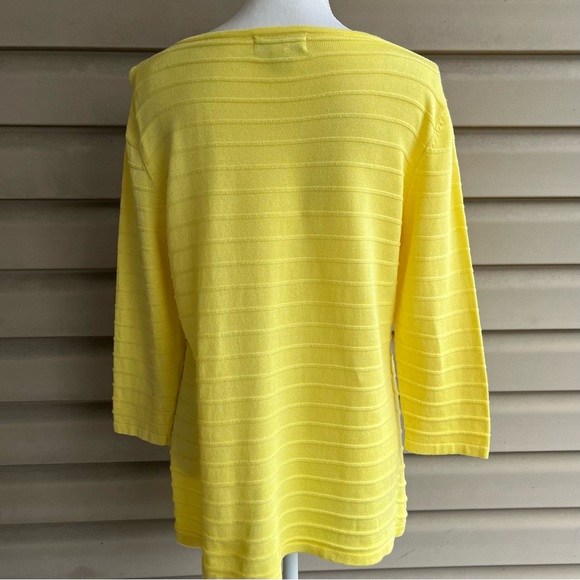 •Dana Buchman• Lightweight Textured Tunic Length Sweater - Size Large - Picture 5 of 6